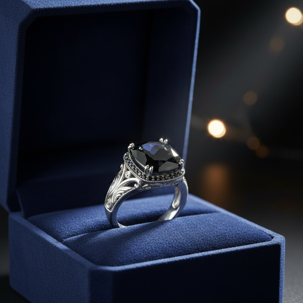 Black Spinel Rings