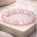 Natural Rose Quartz + Sphatik Bracelet