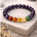 Natural Amythyst +7 Chakra Bracelet
