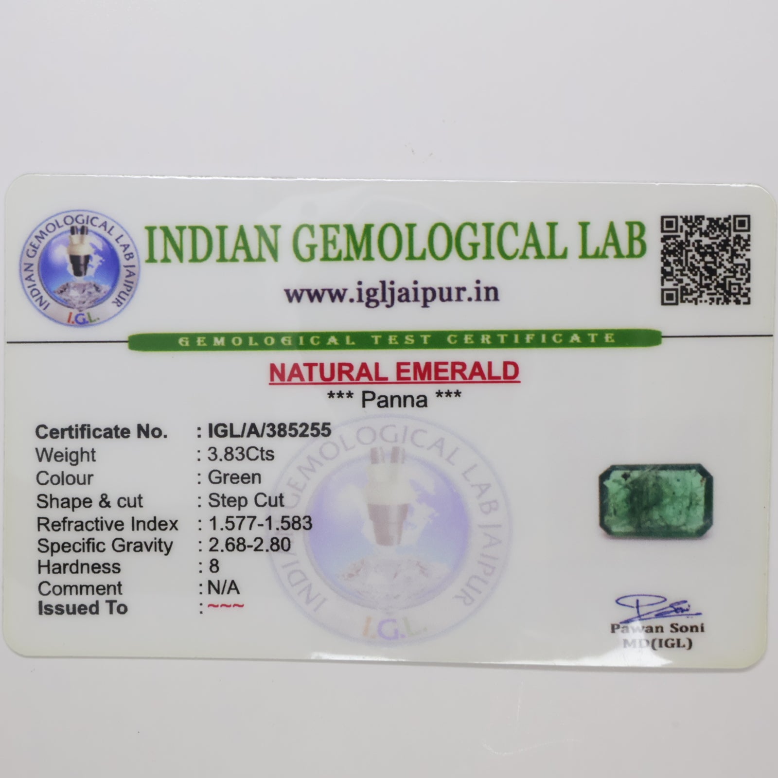 Natural Emerald 3.83ct