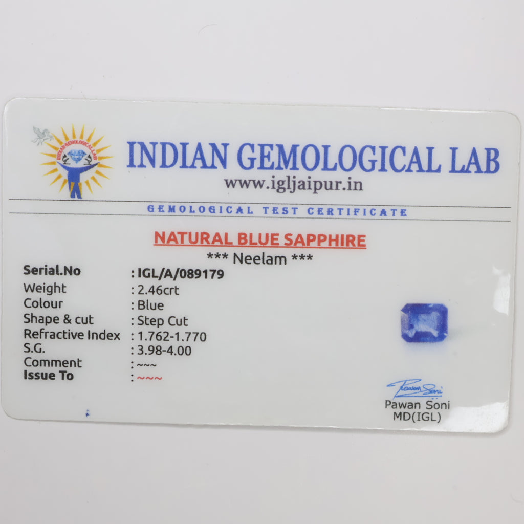 Natural Blue Sapphire 2.46ct