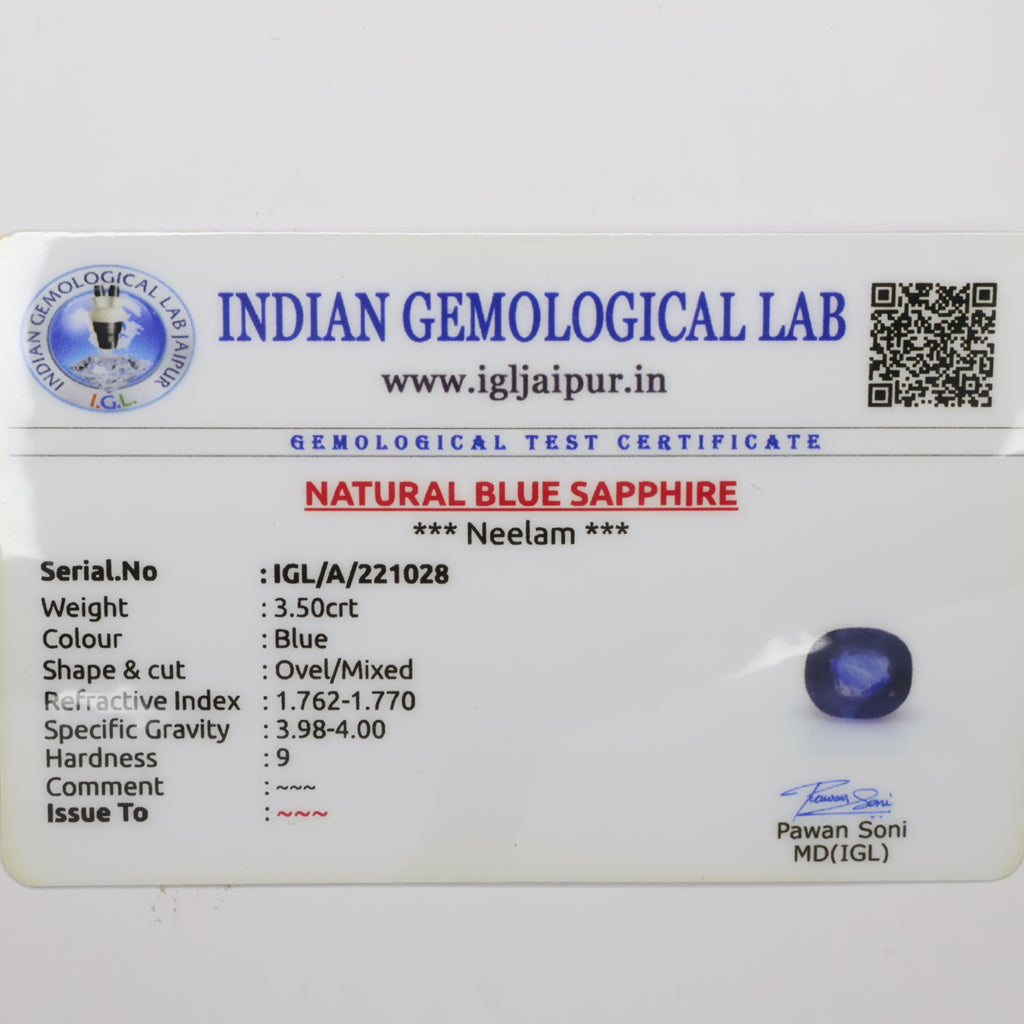 Natural Blue Sapphire 3.50ct