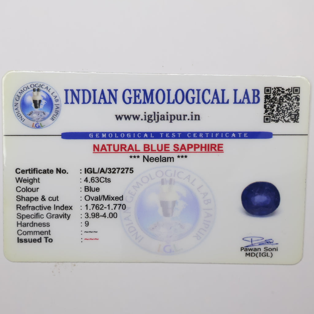 Natural Blue Sapphire 4.63ct