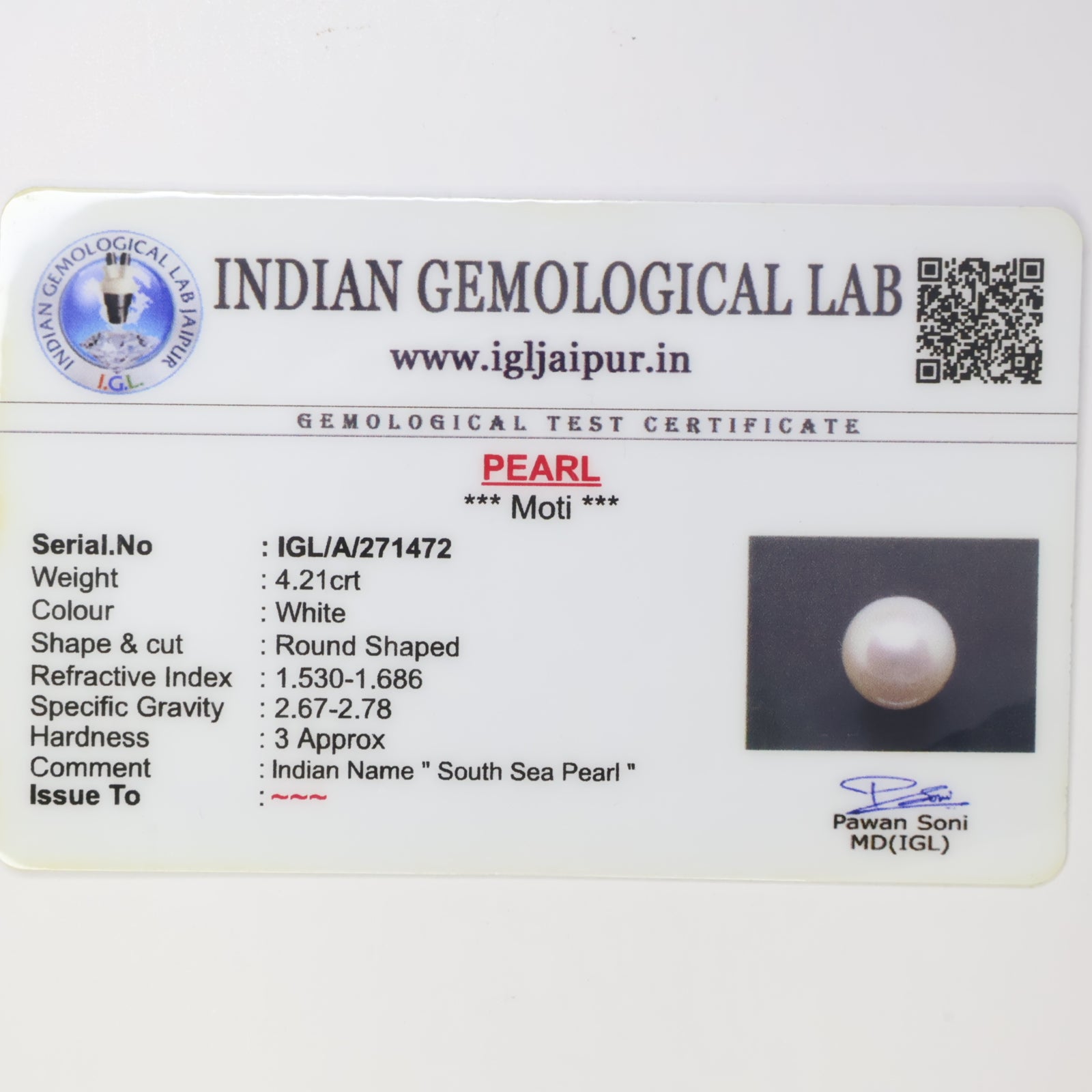 Natural Pearl (South Sea) 4.21ct
