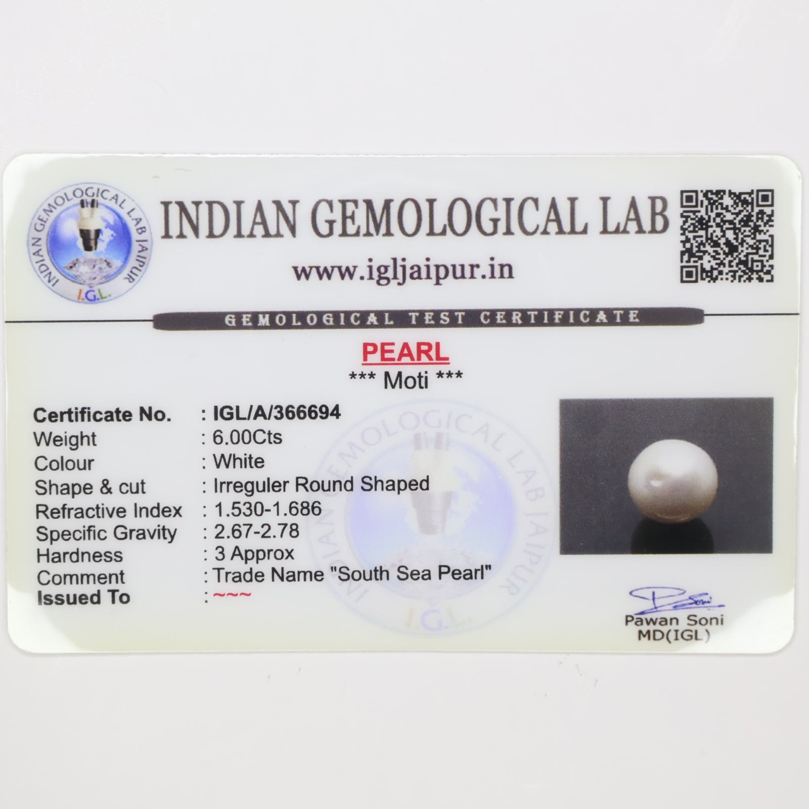 Natural Pearl (South Sea) 6.00ct