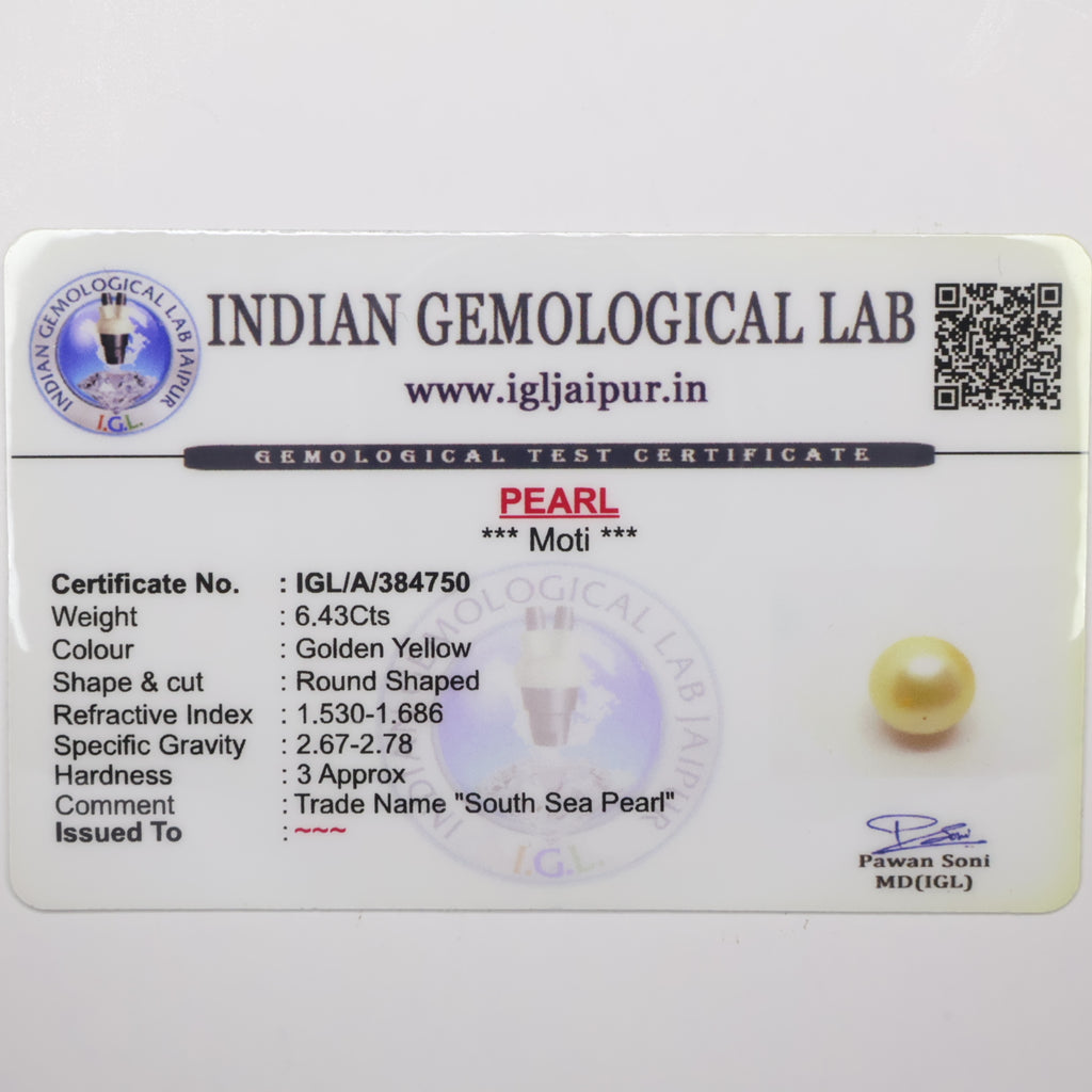 Natural Golden Pearl (South Sea) 6.43ct