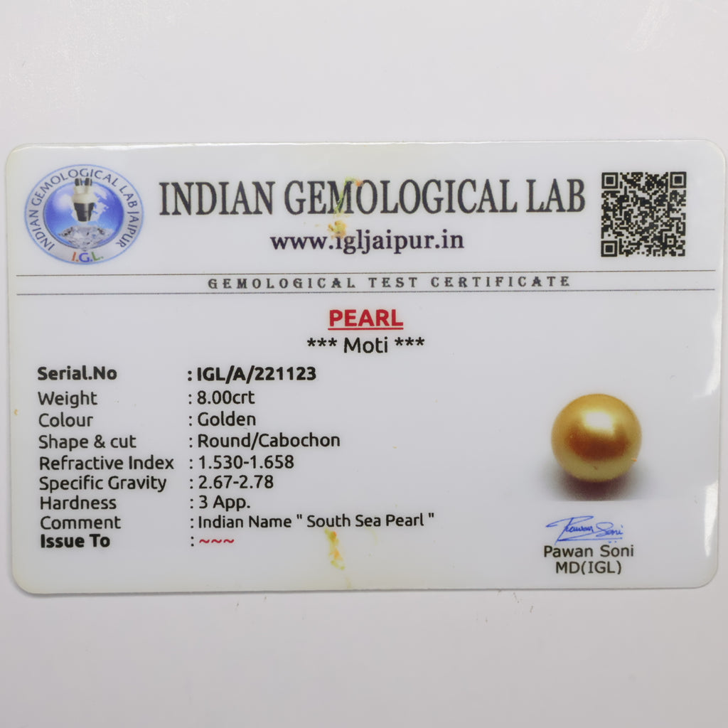 Natural Golden Pearl (South Sea) 8.00ct