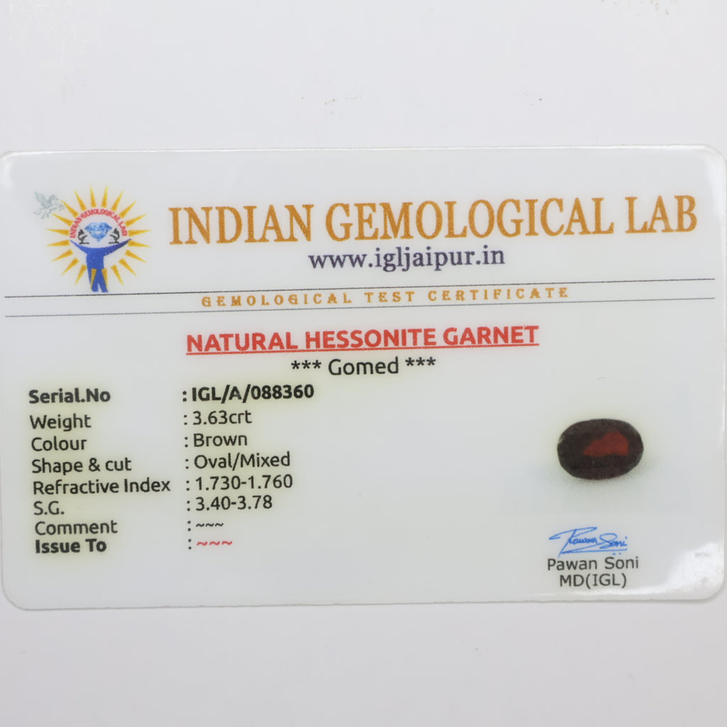 Natural Hessonite (Gomed) 3.63ct