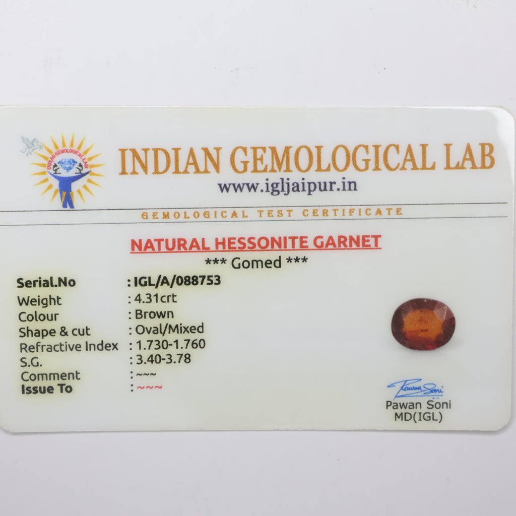 Natural Hessonite (Gomed) 4.31ct