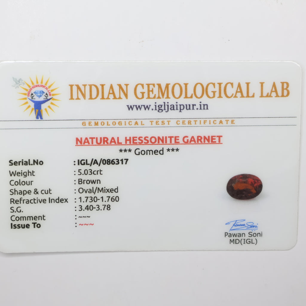 Natural Hessonite (Gomed) 5.03ct