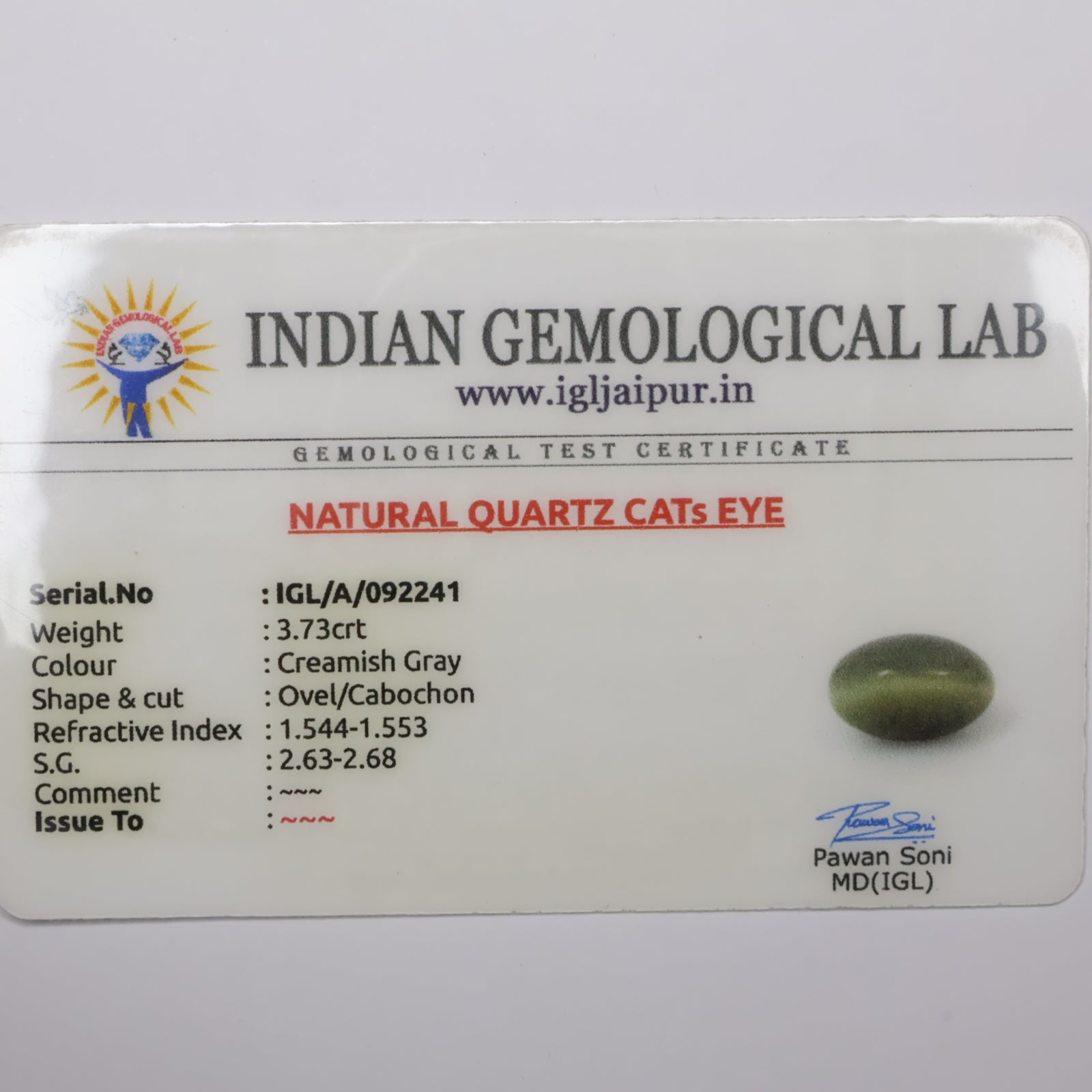 Natural Cat's Eye 3.73ct