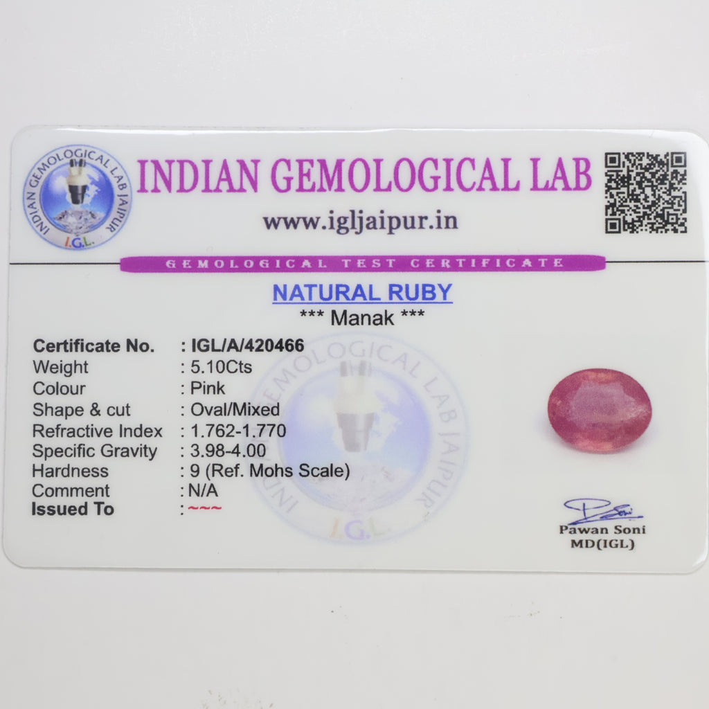 Natural Ruby 5.10ct