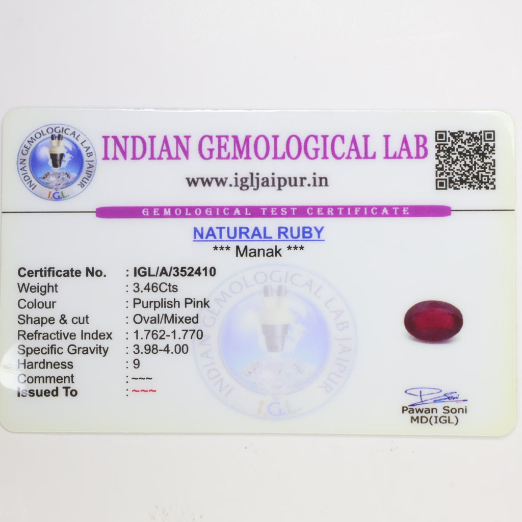 Natural Ruby 3.46ct