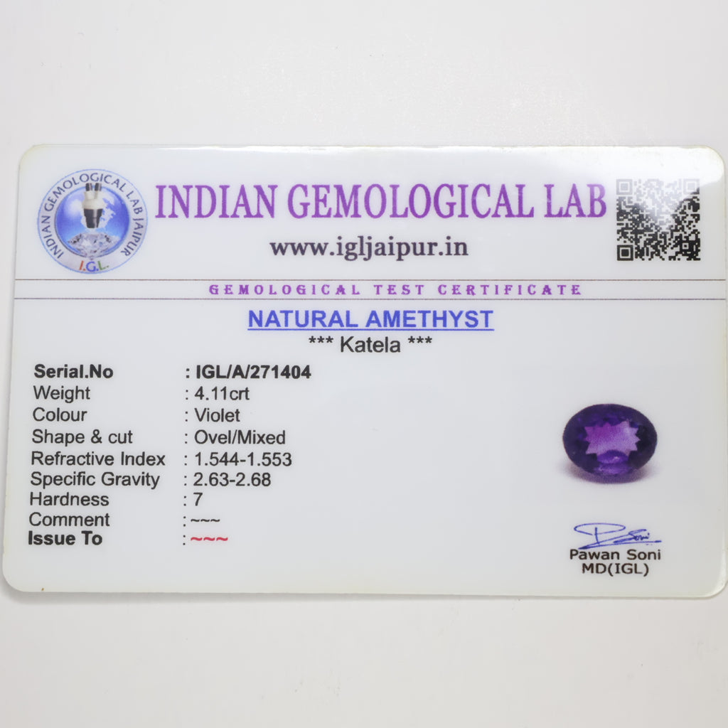Natural Amythyst 4.11ctct
