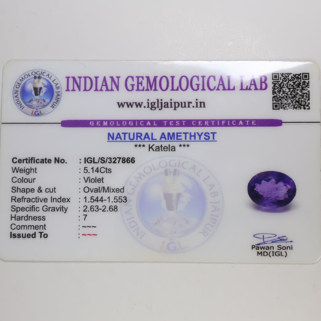 Natural Amythyst 5.14ct