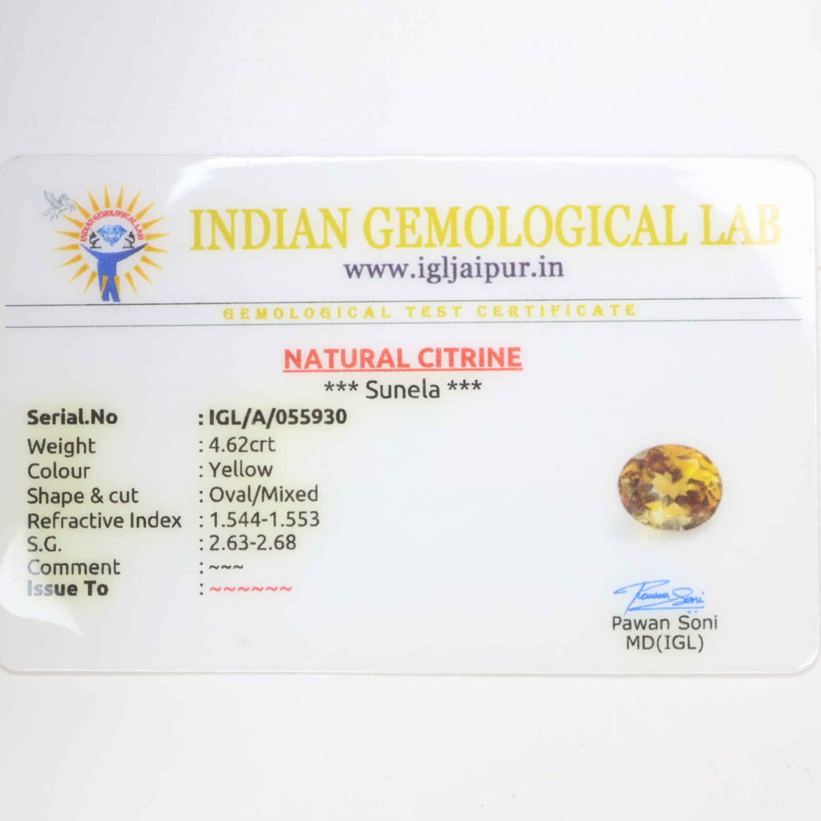 Natural Citrine 4.62ct