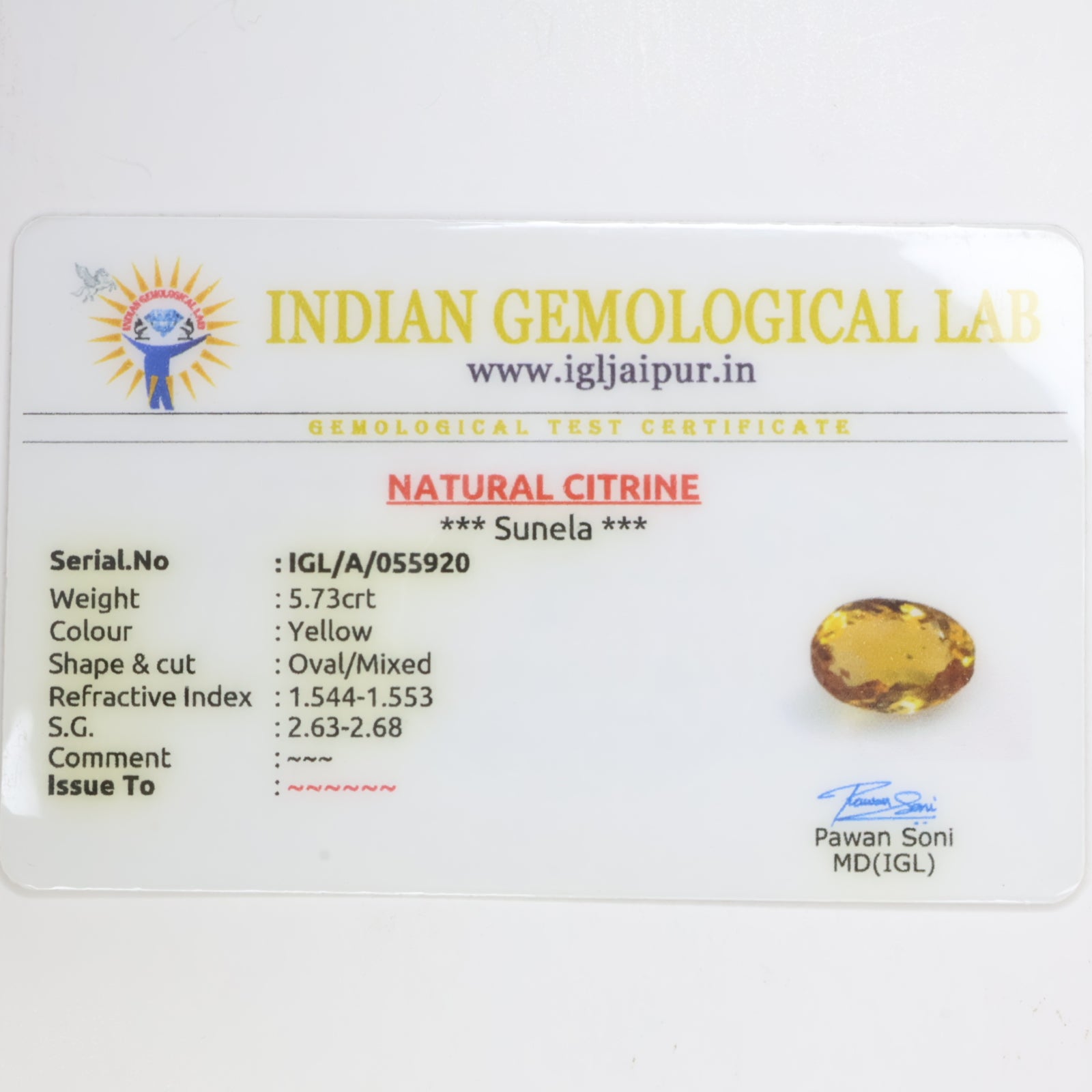 Natural Citrine 5.73ct