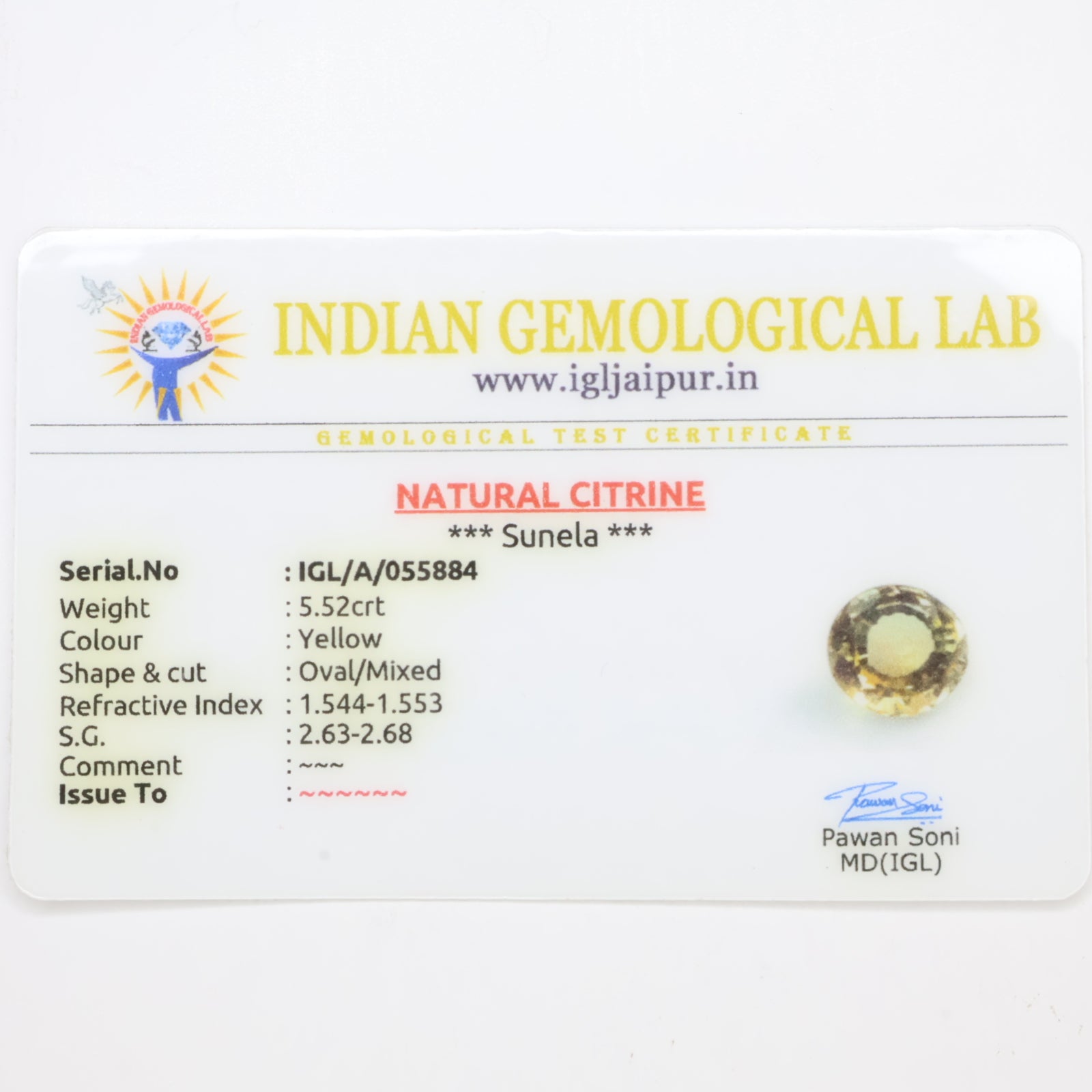 Natural Citrine 5.52ct