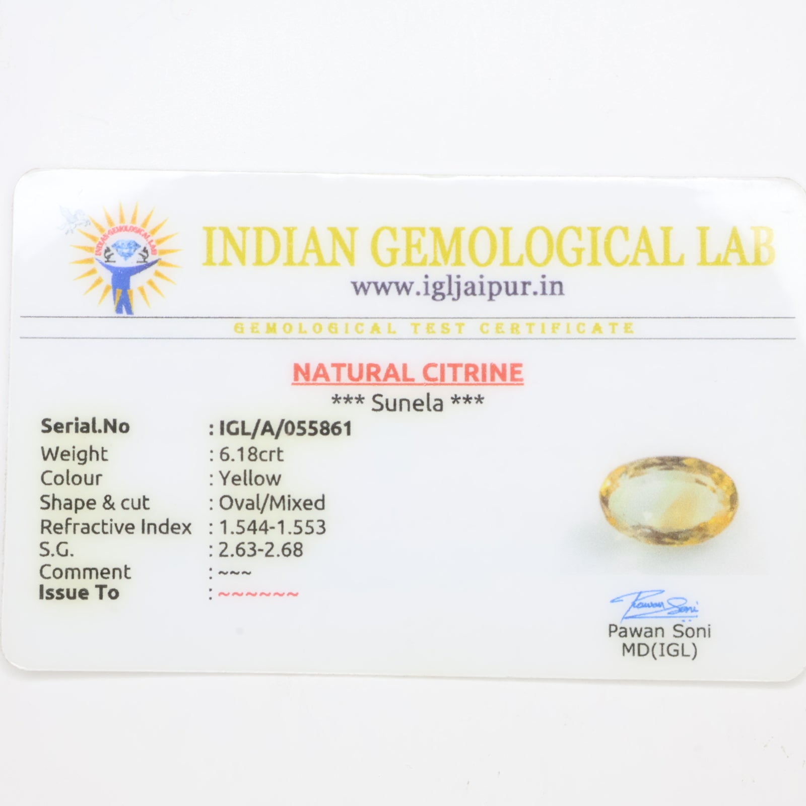 Natural Citrine 6.18ct