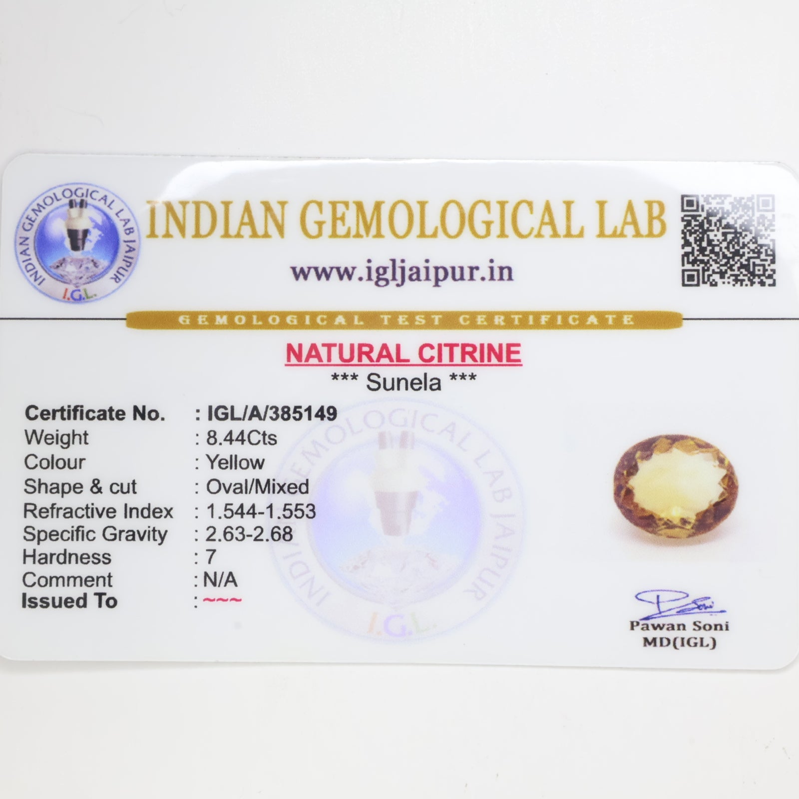 Natural Citrine 8.44ct