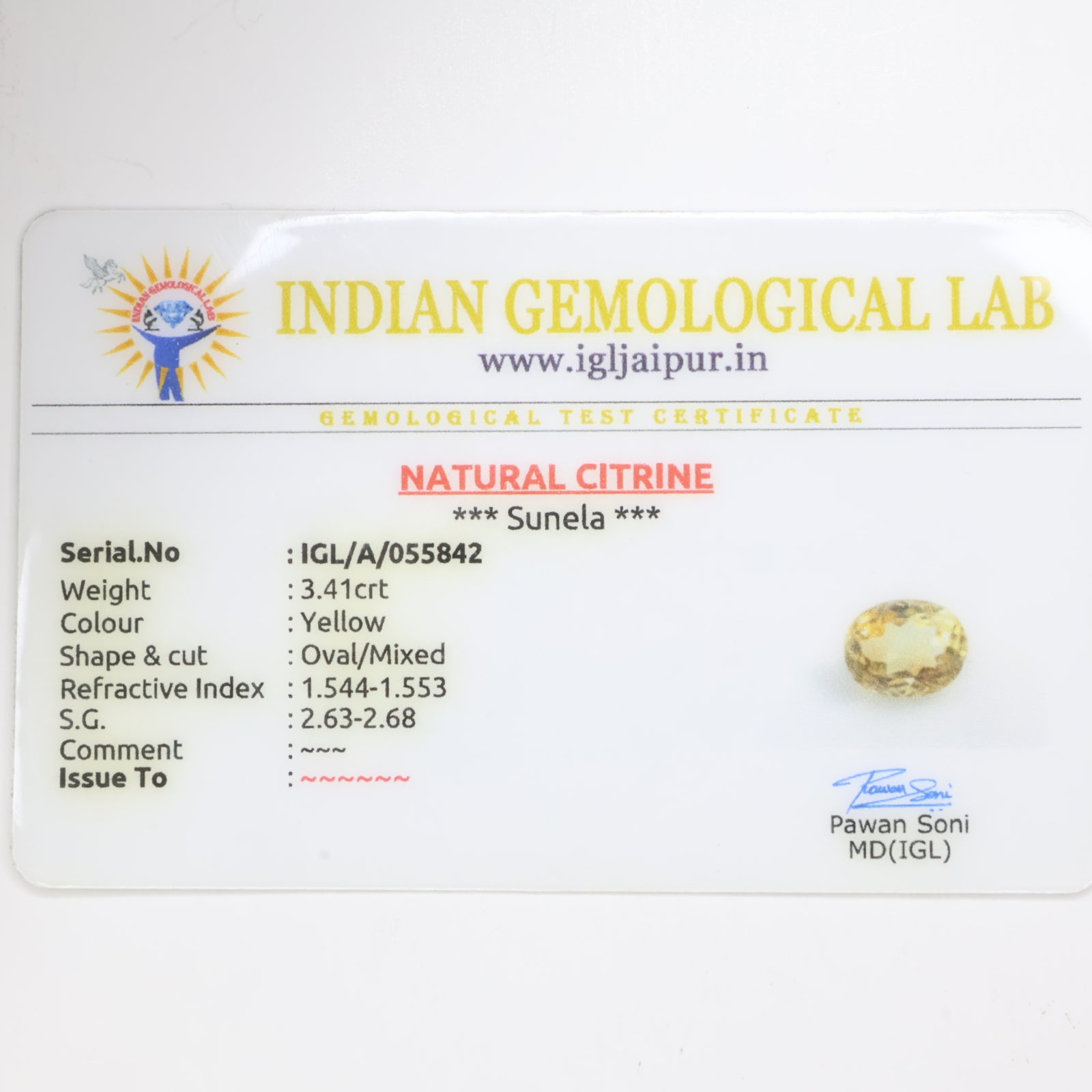 Natural Citrine 3.41ct