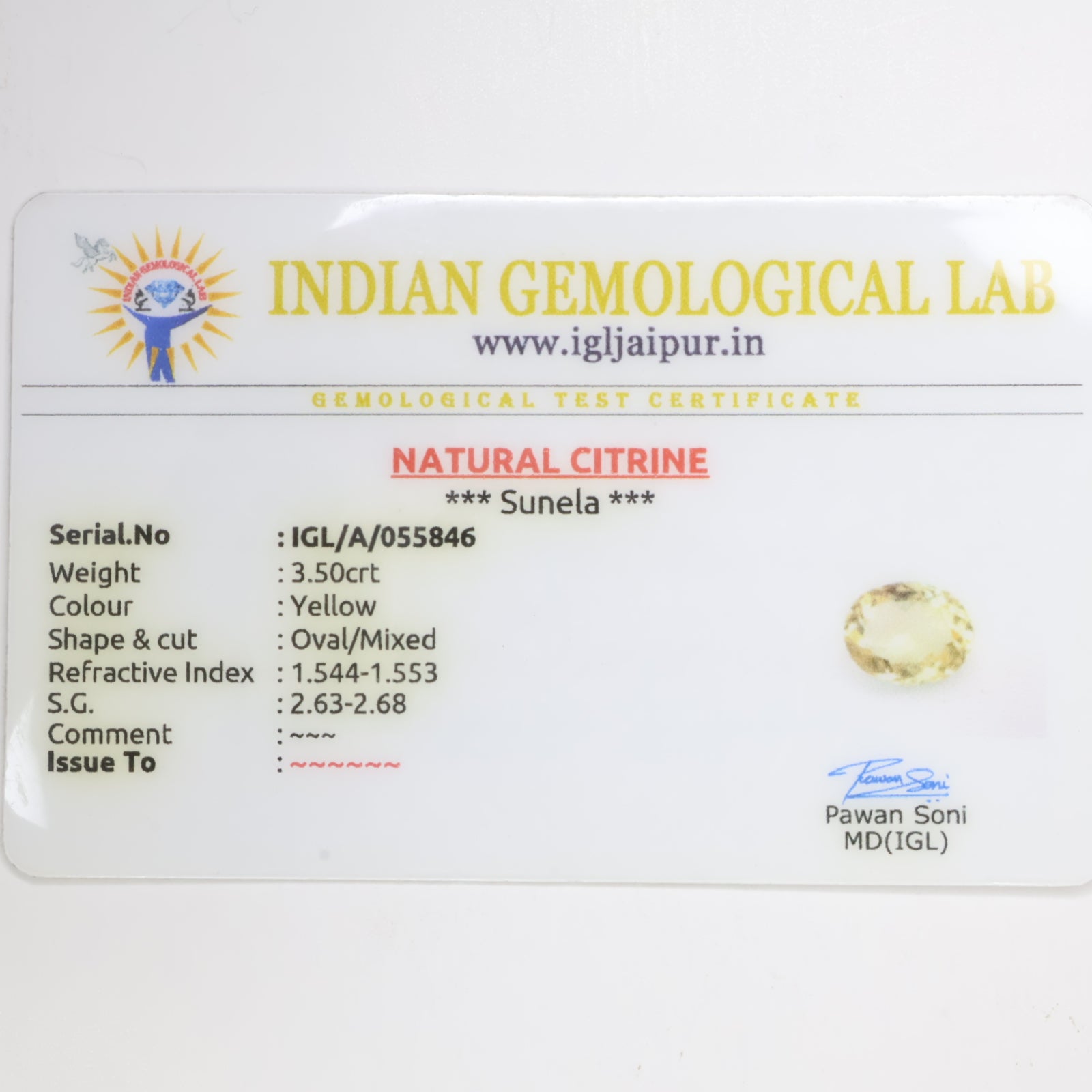 Natural Citrine 3.50ct