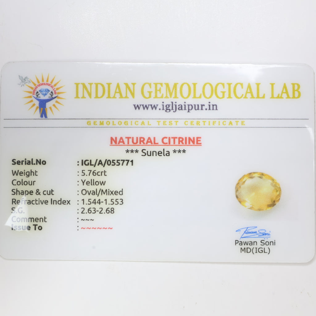 Natural Citrine 5.76ct