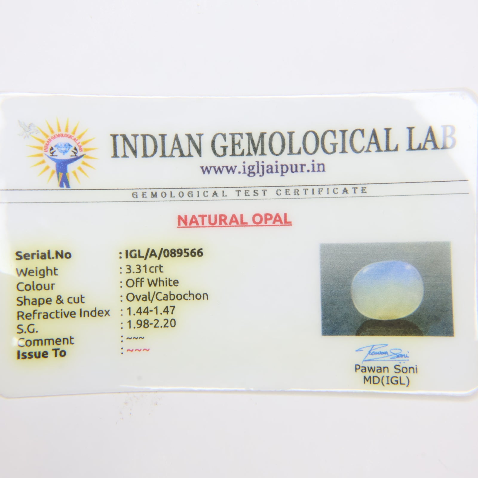 Natural Opal 3.31ct