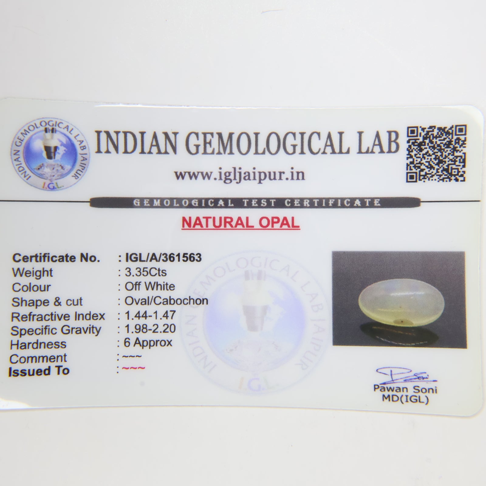 Natural Opal 3.35ct