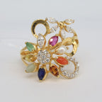 Navratna Gold Ladies Ring