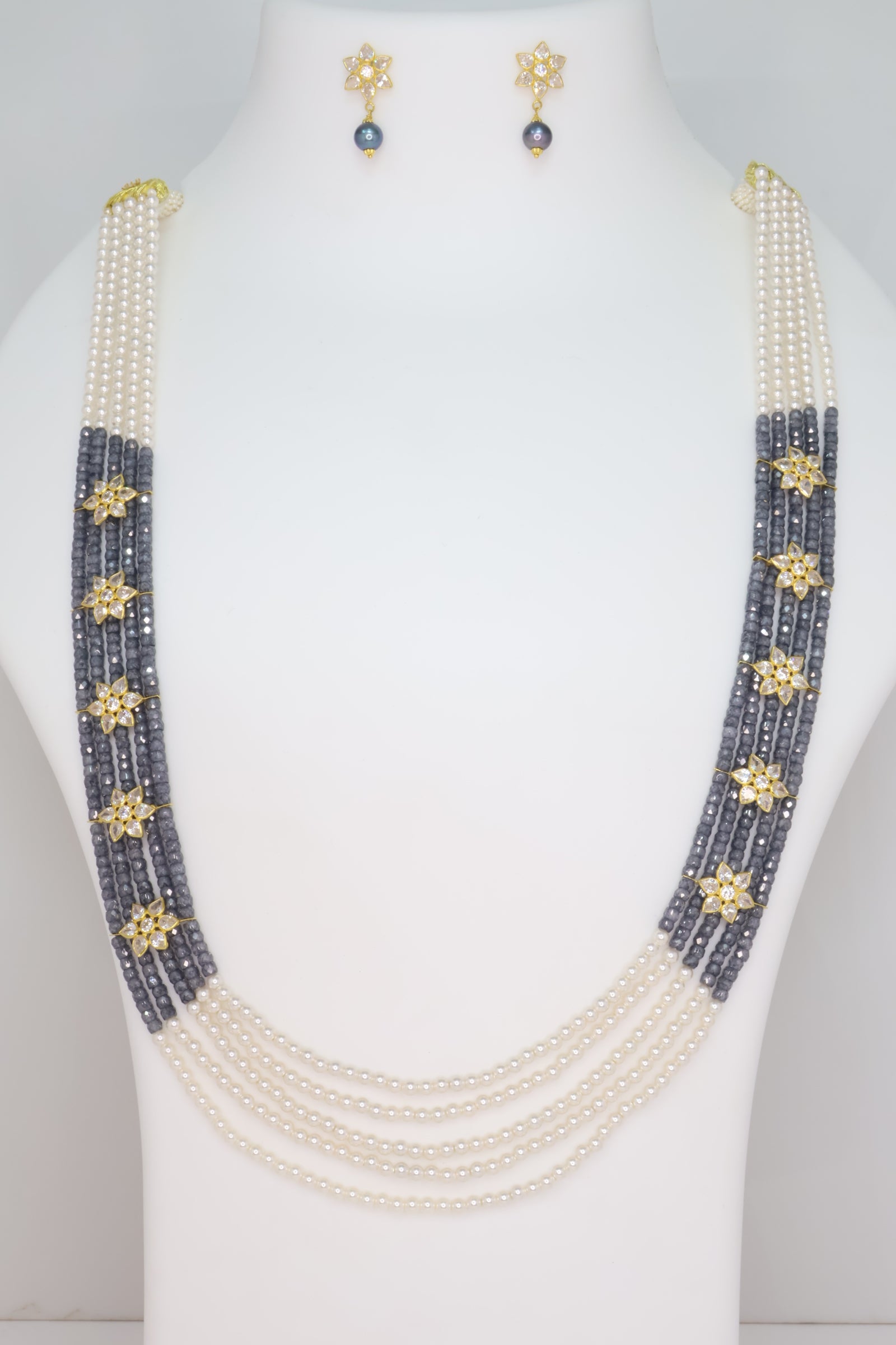 Gold & Precious Stones Necklace Set