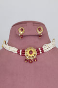 Gold & Precious Stones Necklace Set