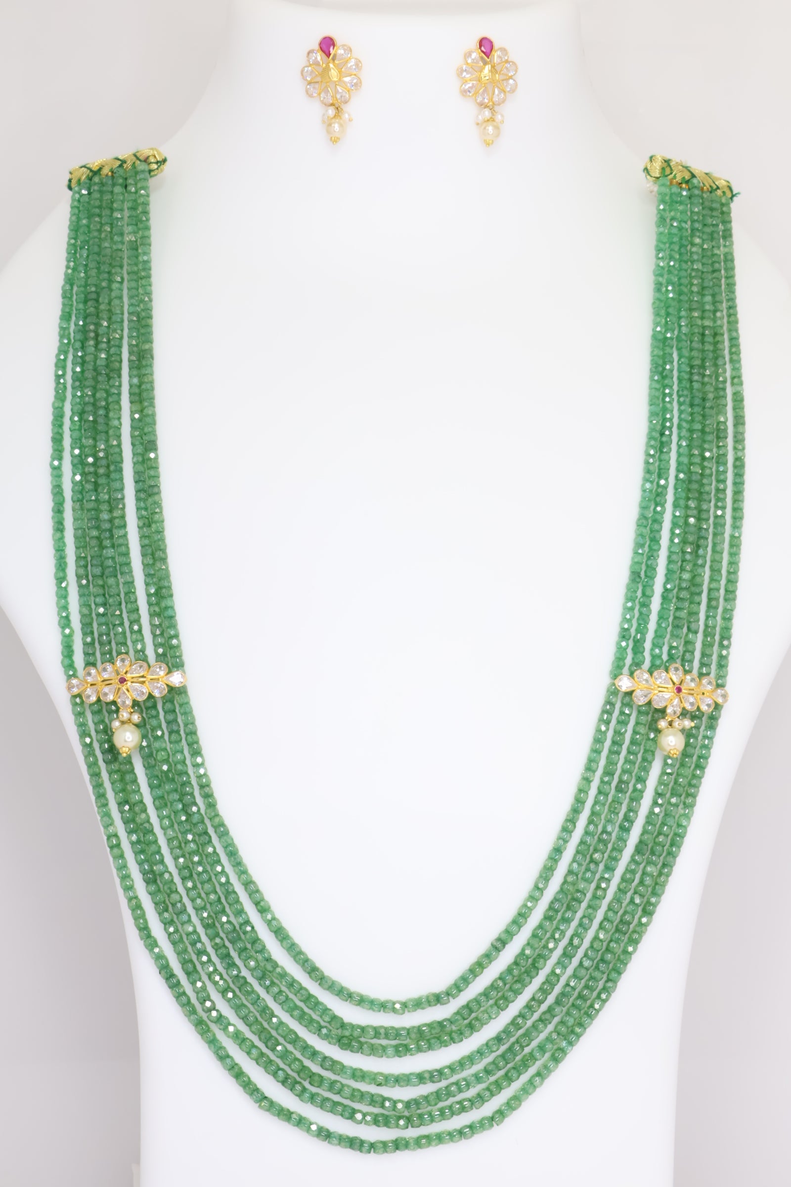 Gold & Precious Stones Necklace Set