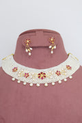 Gold & Precious Stones Necklace Set