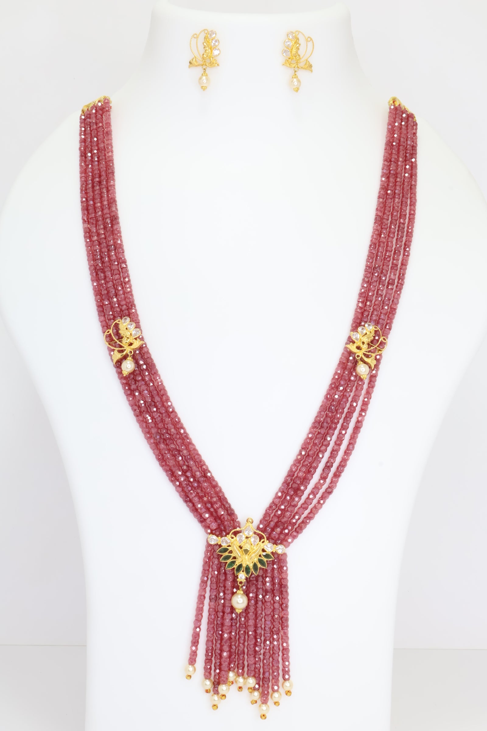 Gold & Precious Stones Necklace Set