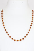 Natural Rudraksha Mala In Gold