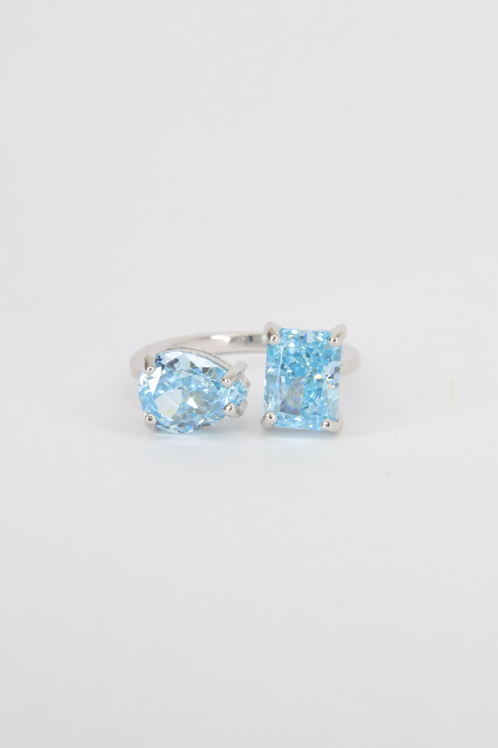 Premium Sterling Silver 'You & Me' Ring
